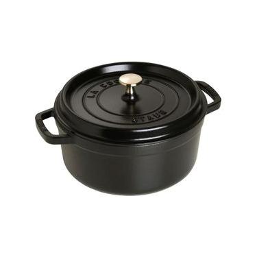 Imagem de CAÇAROLA STAUB REDONDA EM FERRO FUNDIDO PRETO 26CM 405093100