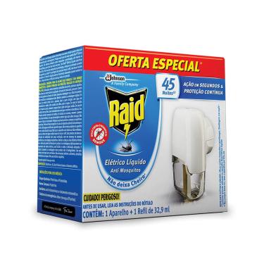 Imagem de Repelente Elétrico Raid Líquido com Refil 45 Noites 1 Unidade