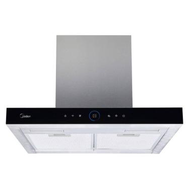 Imagem de Coifa de Parede Midea 60cm com 03 Velocidades, Smart Pro Touch Inox e Preto - MH60M77AT22MW