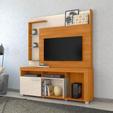 Imagem de Estante Home Theater Ambiente ícaro Cinamomo Off White - Madetec - MAD