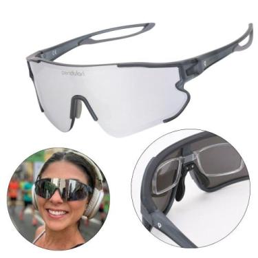 Imagem de Óculos De Sol Esportivo Espelhado Pace Corrida Ciclismo MTB Vôlei de P