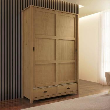 Imagem de Guarda-Roupa Topázio 2 Portas de Correr Madeira Pinus Freijó - Finestra