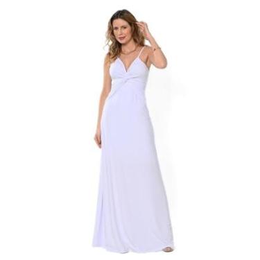 Imagem de Vestido Bisô Jersey Longo Torção Branco-Feminino