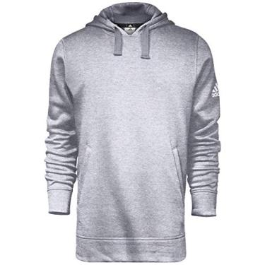 Imagem de Moletom com capuz Adidas Climawarm Fleece P médio cinza urze branco