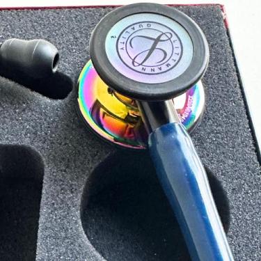 Imagem de Estetoscópio 3M Littmann Cardiology IV Cores Variadas, Azul Rainbow 62