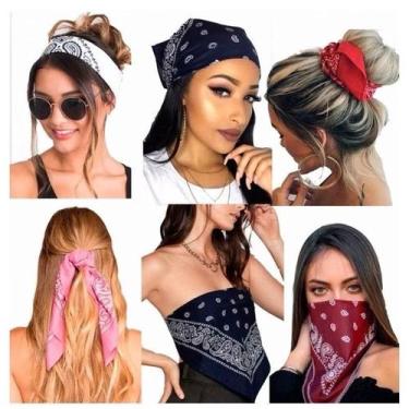 Imagem de Bandana Lenço Coloridos Versátil Cowboy Masculino E Feminino - Importa
