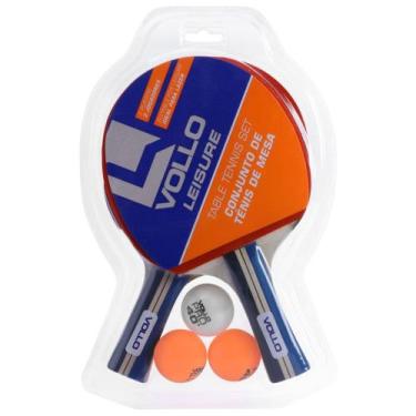 Imagem de Kit Tênis de Mesa Leisure VT710 com 02 Raquetes e 03 Bolinhas - Vollo