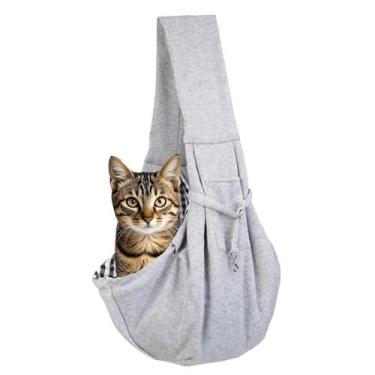 Imagem de Bolsa Canguru Para Cachorro Transporte Cães E Gatos Pet Cor:Cinza - Im