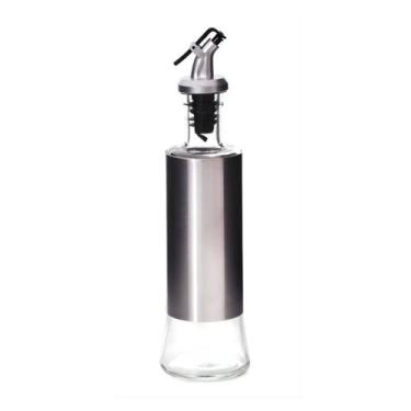 Imagem de Porta Azeite Galheteiro 300ml Vidro E Inox Dosador Cozinha Anti Vazame