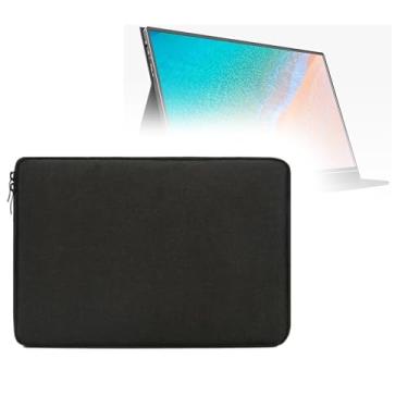 Imagem de BoxWave Capa compatível com monitor portátil ARZOPA S1 Table (39.6 cm) - QuickZip PlushSuit, bolsa com zíper duplo com interior macio - Preto