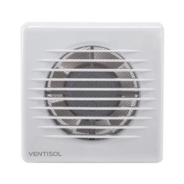 Imagem de Mini Exaustor Ventisol 150MM 5W BIV para Banheiro com Tela Protetora em Aço Inox Branco...