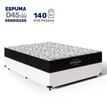 Imagem de Cama Box com Colchão de Espuma D45 Ortopédico Ortobom Airtech 150 Casal