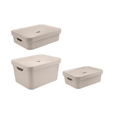 Imagem de Kit de caixa organizadora Ou 3 peças Linha Cube