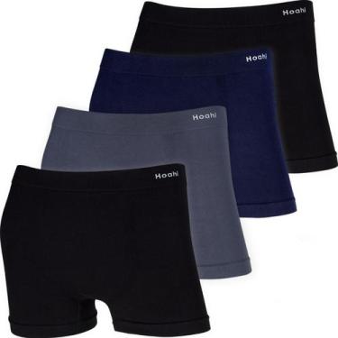 Imagem de Kit 4 Cuecas Boxer Masculinas Hoahi Algodão Original Sem Costura Anatô