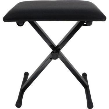 Imagem de Banqueta para Teclado BT500 com Altura Ajustável e Estrutura Dobrável Preto Hayonik