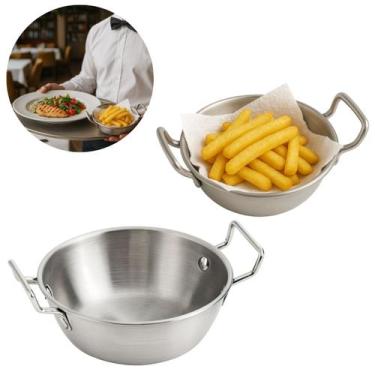 Imagem de Tigela Bowl Inox Com Alça Para Petiscos 200ml - Equipe Y