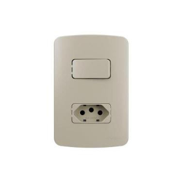 Imagem de Interruptor Simples 10a E Tomada 2p+t 20a Margirius B3 Colors Com Plac