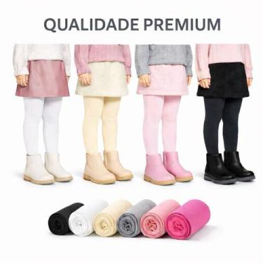Imagem de Meia Calça Infantil Grossa Inverno Feminina - NoBrand, Preto, 6 a 8 an
