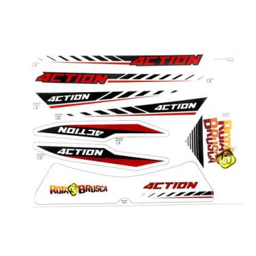 Imagem de Kit Gráfico Adesivos Take Carenagem Plástico Biker 4ction Honda CRF 23