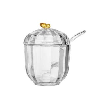 Imagem de Açucareiro de Cristal Com Colher Borboleta Fairy Lyor Cores Sortidas