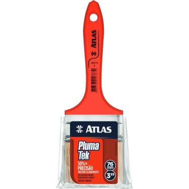 Imagem de Pincel 3 Sintético Plumatek 315/7 Atlas - Acabamento Preciso E Durável Para Todos Os Tipos De Tinta