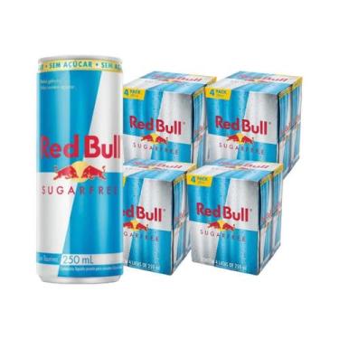Imagem de Pack 16 Latas Energetico Red Bull Zero Açucar Sugarfree 250ml