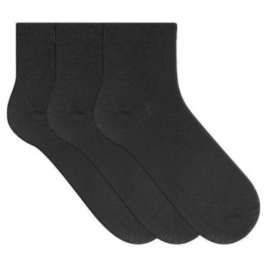 Imagem de Kit 3 Pares de Meia Invisível Esportiva - - Winston, Preto, 39 a 43