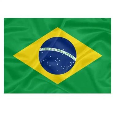 Imagem de Bandeira do Brasil de Poliéster 90 x 140 cm - Decoração Copa do Mundo 