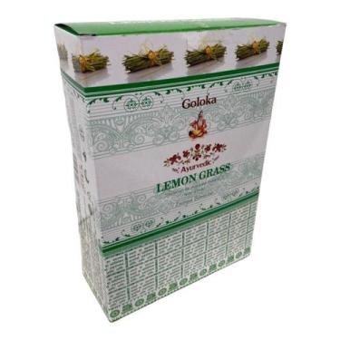 Imagem de Incenso Massala Goloka Capim Limão Lemon Grass Cxc12 - Lua Mística - 1