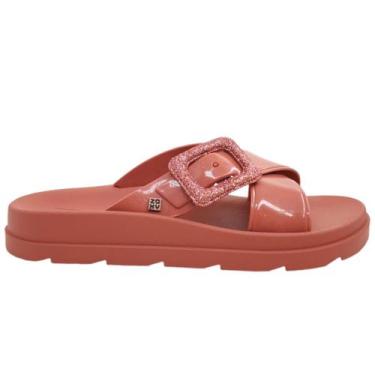 Imagem de Tamanco Feminino Casual Dia a Dia Slide Flatform Passeio com Glitter Z