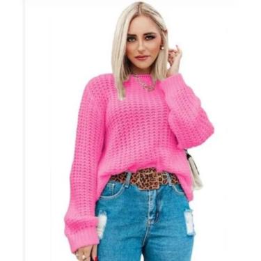 Imagem de Blusa Feminina Mullet Trico Tricot Linho Sueter