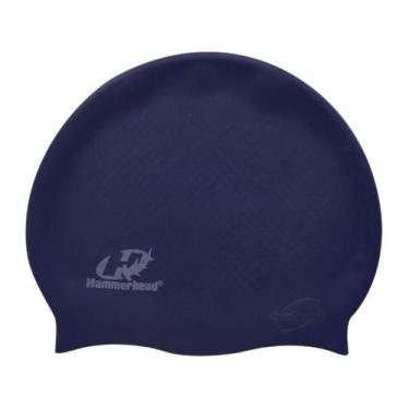 Imagem de Touca de Natação Silicone Adulto XL Lisa Hammerhead, Azul marinho