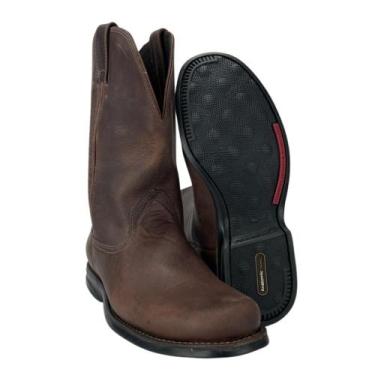 Imagem de Bota Country Masculina Original Anatômic Gel Couro Mustang Marrom Cost