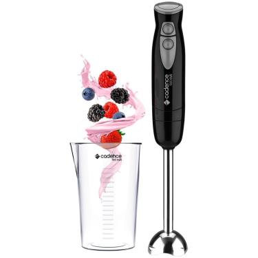 Imagem de Mixer de Mão Cadence Fast Cut MIX302-220 2 Velocidades Preto 220V com Haste Inox e Copo 0,6L
