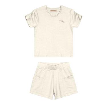 Imagem de Conjunto Inf Feminino Blusa e Short Trick Nick 10 ao 14, Off white, 12