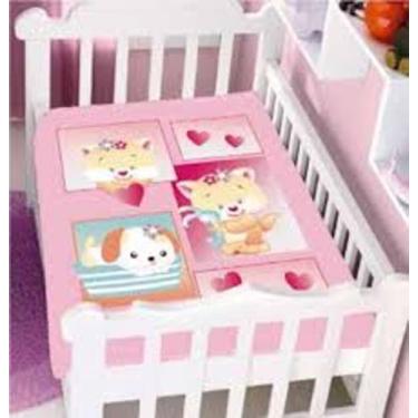 Imagem de Cobertor Infantil 90x110cm Raschel Plus Menina Jolitex Cor:Bichinhos