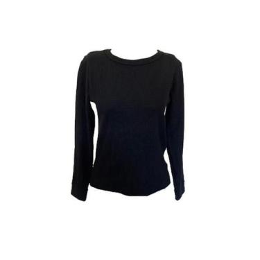 Imagem de Blusa Moletinho Trabalhado 3 D Cereja Rosa 72294, Preto, G