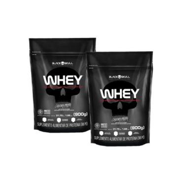Imagem de Kit c/2 whey protein refil black skull - 900g