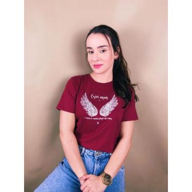 Imagem de T-shirt asas - SOFIA, Vermelho escuro, P