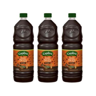 Imagem de Kit Com 3 Molho Inglês Worcestershire 1l Cepêra Garrafa