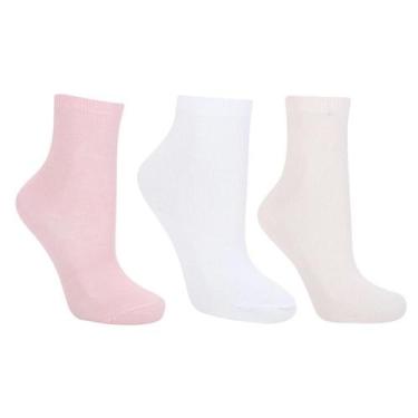 Imagem de Kit 3 Pares Meia Soquete Infantil Bebê Menino Menina N.23 ao 26 Cia da