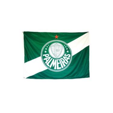 Imagem de Bandeiras Oficiais - 2 Panos1,30 X 0,90 Cm. Palmeiras - BC SARTORI