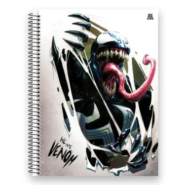 Imagem de Caderno Venom Universitário 10M Espiral Capa Dura 160 Fls, Branco