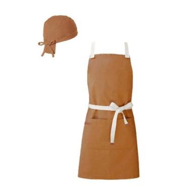 Imagem de Avental e Bandana Caramelo Terracota Mostarda Restaurante Bar Bistro -