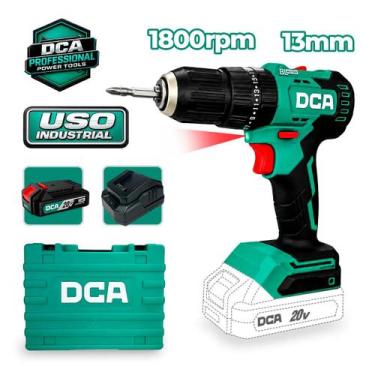 Imagem de Parafusadeira Furadeira Impacto DCA 20V 50Nm Bateria 2Ah e Maleta