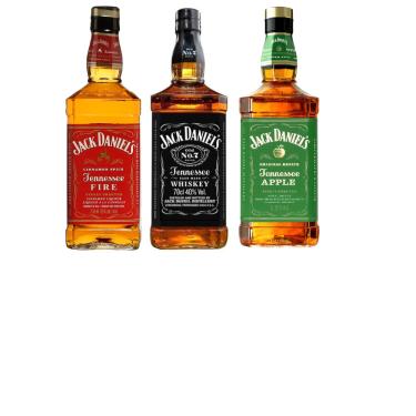 Imagem de Kit Whiskey Jack Daniel's Tennessee Old n.7 + Apple + Fire 1000ml