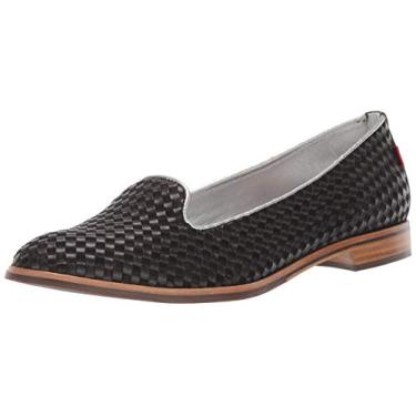 Imagem de MARC JOSEPH NEW YORK Balé de couro feminino feito no Brasil Columbus Circle Flat Ballet, Trama de napa preta, 7