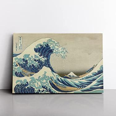 Imagem de Quadro A Grande Onda De Kanagawa Katsushika Hokusai Látex 100x70cm
