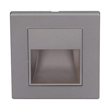 Imagem de linxiaojix Luz LED de degrau, lâmpada de LED de alta dureza, tratamento de polimento de superfície para corredores para luz de escada (cinza)