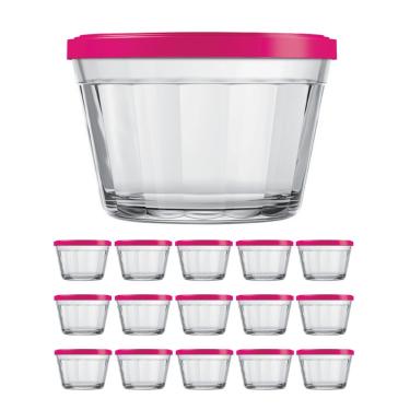 Imagem de Kit Pote Copo Americano C/Tampa Cor Sortida 350ml Nadir 15Un